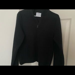 Old Navy 1/4 zip pullover black Sherpa